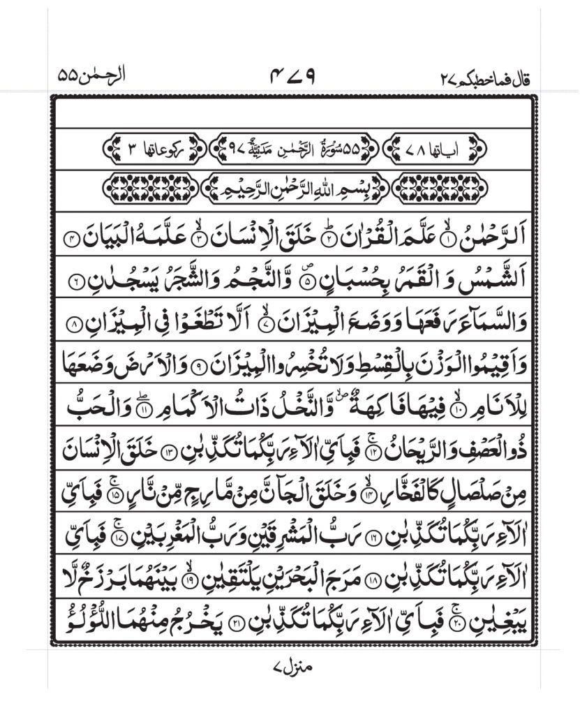 Surah Rahman PDF